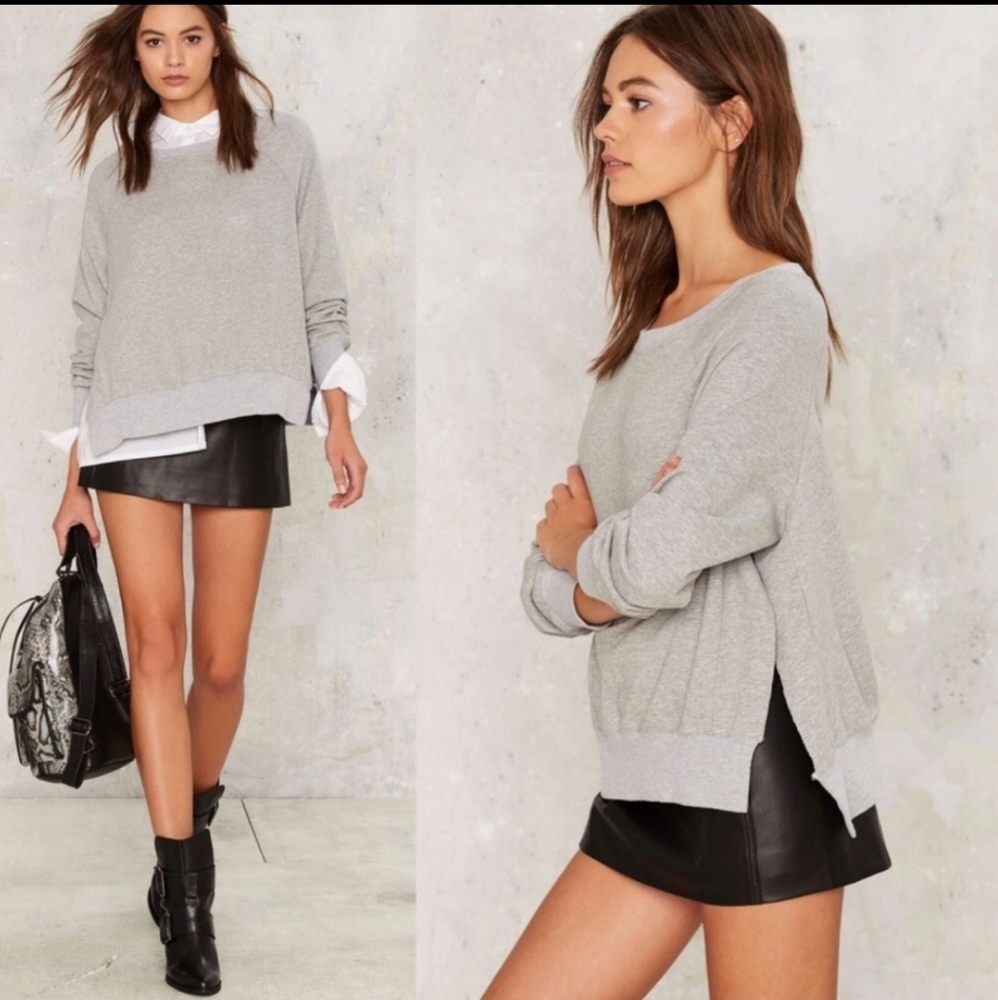 Nasty Gal Tear & Slit Sweatshirt Size S - Picture 3 of 9